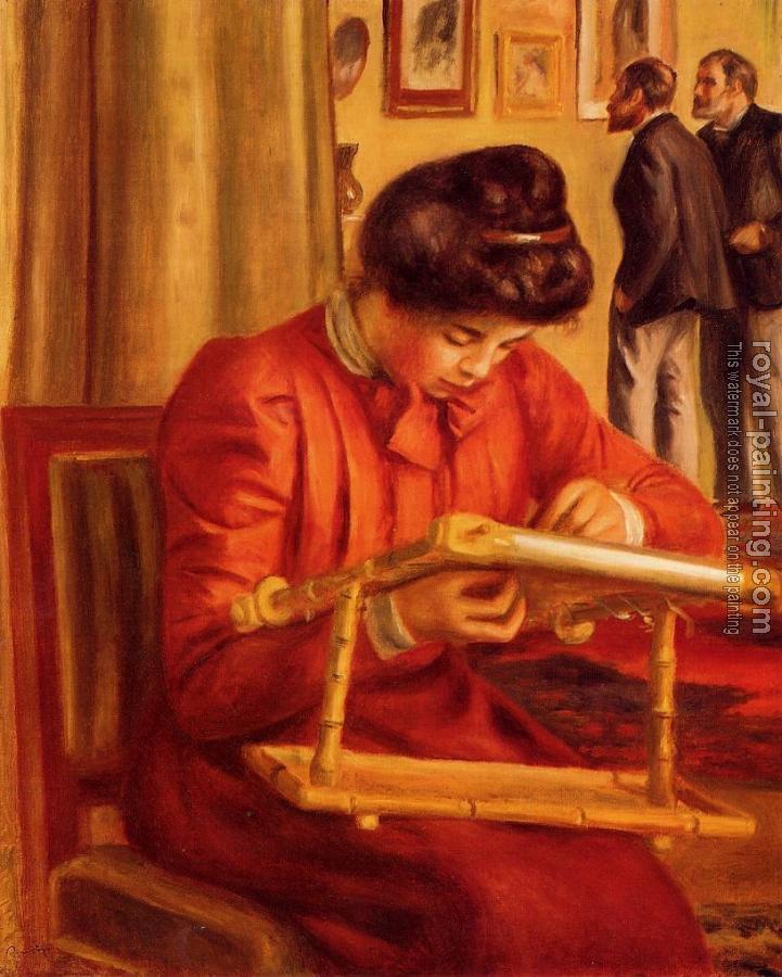 Pierre Auguste Renoir : Christine Lerolle Embroidering